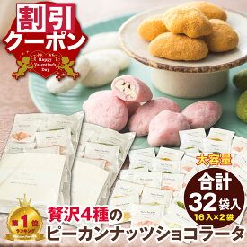 バレンタイン 2026 ピーカンナッツ ショコラータ 4種 2袋セット ばらまき 大袋 大容量 個包装 お配り用 会社 低糖質 義理チョコ 送料無料 チョコレート 菓子 コーティング ナッツ チョコ ペカンナッツショコラ プチ ギフト 詰め合わせ いちご ホワイトチョコ キャラメル 抹茶