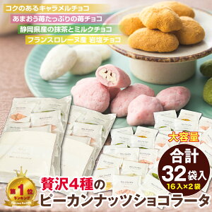 ピーカンナッツ チョコレート ハロウィン 大容量 32袋 ナッツ チョコ 小分け お配り 詰め合わせ ナッツチョコレート ギフト お菓子 ロカボ プレゼント 低糖質 ペカンナッツ ナッツチョコ 4種