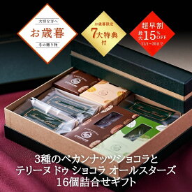 お歳暮 超早割実施中 2025 3種のペカンナッツショコラとテリーヌドゥショコラオールスターズ16個詰め合わせ ピーカンナッツ テリーヌショコラ ガトーショコラ チョコレートケーキ 洋菓子 お菓子 高級 ギフト おしゃれ お取り寄せ スイーツ 誕生日プレゼント 食べ比べ