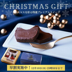 クリスマス 早割 2025 10％OFF チョコレートケーキ ガトーショコラ テリーヌ 神楽坂 限定パッケージ 高級 チョコ 冬ギフト スイーツ お歳暮 プレゼント オーナメント付 サンタ ヒイラギ チョコプレート