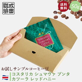 【送料無料】お試し コーヒー豆 50g コスタリカ シュマヴァ プンタ カツーラ レッドハニー 【自家焙煎珈琲】コーヒー おためし サンプル トライアル 少量 N&C 成田珈琲 姫路 ギフト コーヒー 珈琲 珈琲豆 コーヒー豆 煎りたて ドリップ