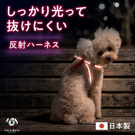 ＼クーポン利用で20％OFF／ワンダーフィット ハーネス 光る 犬 反射 犬用ハーネス 犬 犬ハーネス すっぽ抜けない 簡単装着 着脱簡単 サイズ交換無料 小型犬 中型犬 大型犬 抜けない 抜けにくい 脱げない 脱げにくい 抜け防止 犬の首輪屋てるべる 日本製 8の字ハーネス