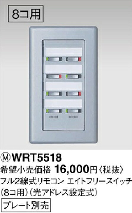 楽天市場】WRT5518 パナソニック リモコン配線器具・電材 多重伝送フル 