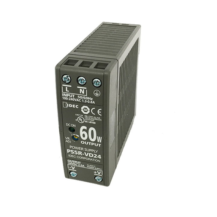 IDEC PS5RVD24 スイッチング電源 DINレール取付 60W 24V AC100〜240V 【楽天1位】