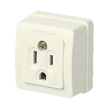 Panasonic リーラーコンセントプラグ DH26771W ホワイト　5個入 Panasonic リーラーコンセントプラグ（アース付） Panasonic