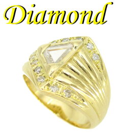 ◆ K18 イエローゴールド デザイン リング ダイヤモンド 0.79ct　12号(1-2204-02005 ASDR )