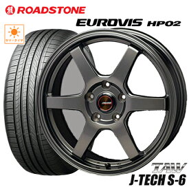 サマータイヤ 215/65R16 NEXEN ROADSTONE EUROVIS HP02 ネクセン ロードストーン ユーロビズHP02 トライアルファ ジェイテックS-6 TAW J-TECH S-6 6.5-16 5/114 +48 ガンメタ エルグランド CX-30 タイヤ付ホイール4本セット