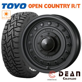 サマータイヤ LT265/70R17 112/109Q TOYO オープンカントリー R/T ホワイトレター CRIMSON DEAN COLORADO クリムソン ディーン コロラド 8.0-17 6/139 マットチャコールブラック FJクルーザー タイヤ付ホイール4本セット