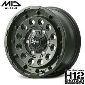 A~zC[ 16C` MID NITRO POWER H12 SHOTGUN Tactical Edition }JCeWFgfUC iCgp[ H12VbgK 6.50-16 6/139.7 +38 Z~OXODO[ nCG[X 1{i
