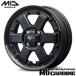 A~zC[ 15C` MID NITRO POWER M6 CARBINE }JCeWFgfUC iCgp[ M6J[r 4.50-15 4/100 +45 KubN N-BOX N-WGN N-ONE Ag SR nX[ ^tg ekNX 