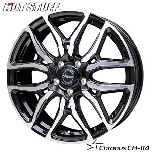 �A���~�z�C�[�� 17�C���` HOT STUFF Chronus CH-114 �N���m�X CH-114 7.0-17 5/114.3 +38 �u���b�N�|���b�V�� �v���E�X �n���A�[ �G�N���v�X�N���X 1�{���i