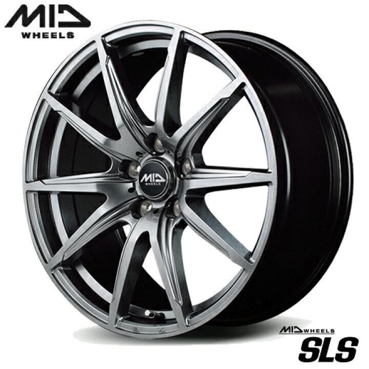 楽天市場】アルミホイール MID SLS 7.00-17 5/114.3 +38 メタリック 