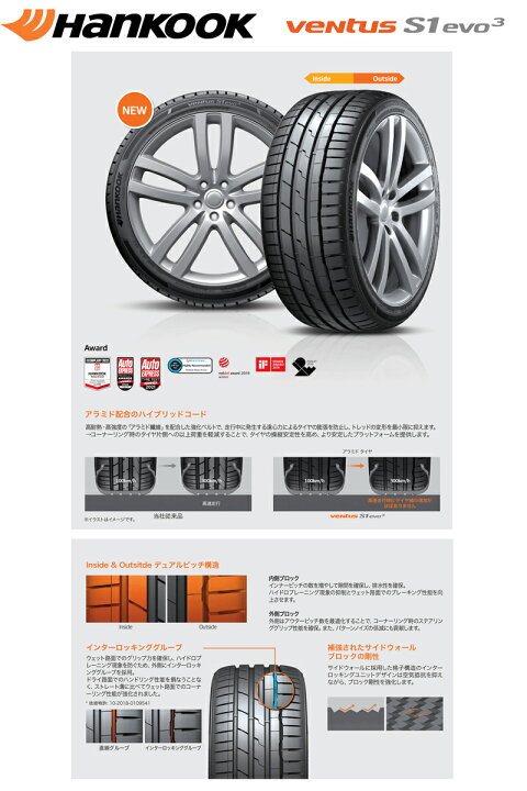楽天市場】サマータイヤ 235/55R19 19インチ HANKOOK Ventus S1 evo3 