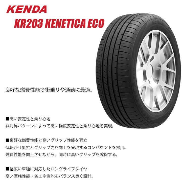 楽天市場】サマータイヤ 205/60R16 KENDA KR203 KENETICA ECO ケンダ 