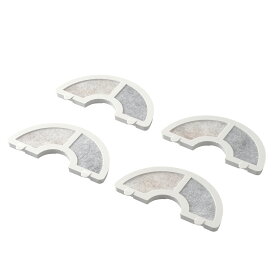 《公式店》 エレコム PET-WD02FT4 交換用軟水化フィルター 【 自動給水器 サイレントアクア PET-WD02シリーズ 専用 フィルター 】 4枚入り 高密度不織布 イオン交換樹脂 ヤシ殻活性炭