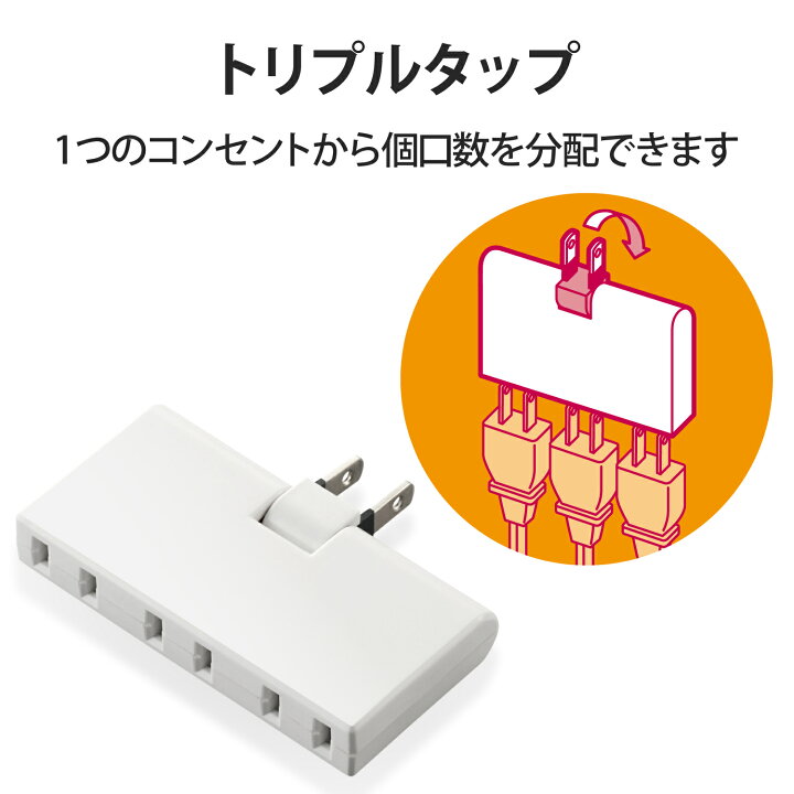 楽天市場】エレコム 電源タップ コンセント タップ コンセントタップ 