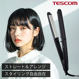 テスコム ヘアアイロン ストレート 公式店 TS300A-K/DE ストレートアイロン ヘアーアイロン ストレートヘアアイロン アイロン 24mm ロングプレート マイナスイオン 前髪 シンプル 国内メーカー 1年保証 送料無料 人気 プレゼント ギフト