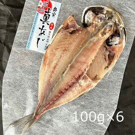 アジ開き 長崎県産 100g×6枚【冷凍】［純国産 無添加 沼津のひもの 真あじ開き 奥寅商店］