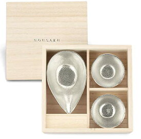 【特別セール 全品 8倍 】能作 酒器セット 片口 小 1個 ぐい呑み 錫 2個 桐箱入り 【和紙ラッピング】 正規代理店 北陸の工芸品 ギフト プレゼント 記念品 還暦祝い 退職祝い 引越し祝い 敬老の日 父の日