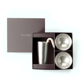【夏休みセール 10倍ポイント 】能作 酒器セット ちろり - S ・ 平杯 2ケ 日本酒 徳利 おちょこ 酒器 【和紙ラッピング】 正規代理店 北陸の工芸品 ギフト プレゼント 記念品 還暦祝い 退職祝い 引越し祝い 敬老の日 父の日