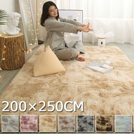 ラグ シャギー ラグ カーペット シャギー 200*250cm 200×250CM 洗える ふわ ラグマット リビング マット ホットカーペット カバー 北欧 風 おしゃれ 大きいサイズ 小さいサイズ 絨毯 グレー ピンク ライトイエロー カーキ ダークグレー コーヒー 水色