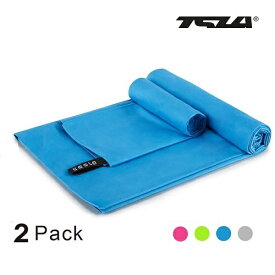 テスラ スポーツタオル 2枚セット マイクロファイバー タオル スイミングタオル ヨガタオル バスタオル 超速乾 超吸水 旅行 お風呂 ピクニックなど多目的 S+Lサイズ 4色 TSLA MZW11