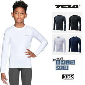 テスラ キッズ 男の子 コンプレッションウェア オールシーズン スポーツウェア ランニングウェア 長袖シャツ 全5色 2XS-XLTSLA KUD11