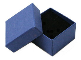 マルチジュエリーケース ギフトボックス ブルー 化粧紙 約5x5x3cm 《12個セット》