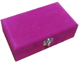 【ジュエリーケース】 [ピンク] ベルベット 約170x105x50mm アクセサリー ケース ボックス/BOX