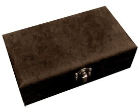 【ジュエリーケース】 [ブラウン] ベルベット 約170x105x50mm アクセサリー ケース ボックス/BOX
