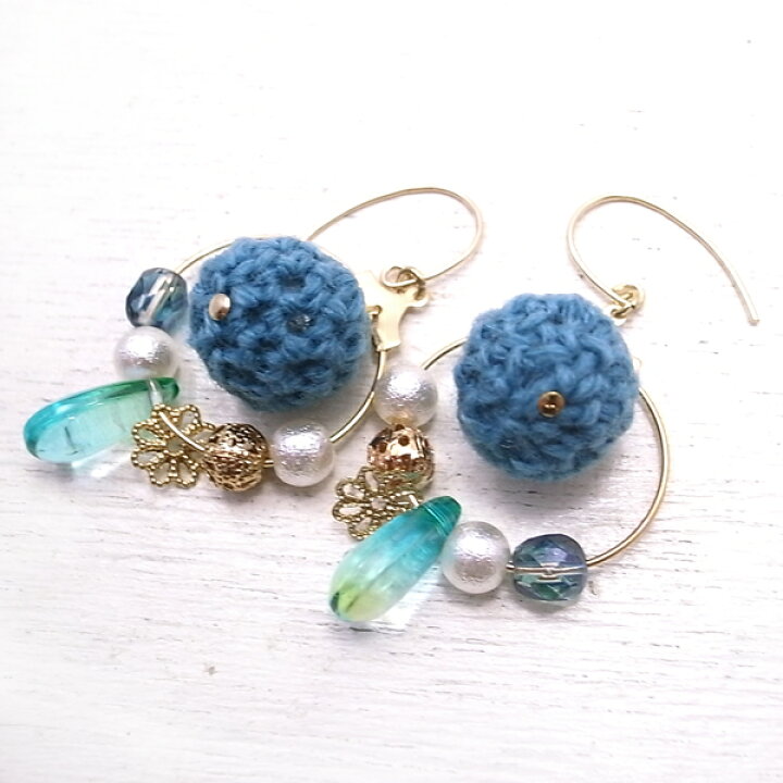 楽天市場】青緑か、緑青か・・・ ピアス アクセサリー 作家 