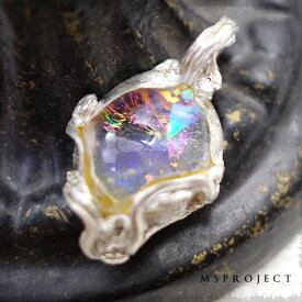 チタンガラスペンダント ネックレス ダイクロガラス NASA シルバー1000 エムエスプロジェクト 【MS project 鬼束信】