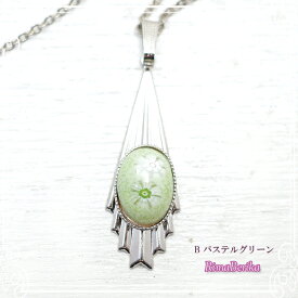 七宝ミルフィオリのギャザー付きペンダント[3色あり] ハンドメイド 作家 アクセサリー 七宝焼き ミルフィオリ de-71-rb-36