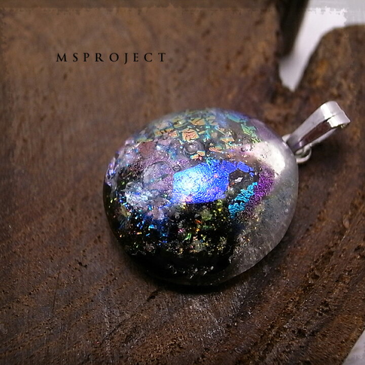 楽天市場】チタンガラスペンダント ネックレス ダイクロガラス NASA 