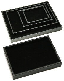 ディスプレイトレイ 合成皮革 黒色 約180x255x25mm 《1個》アクセサリー