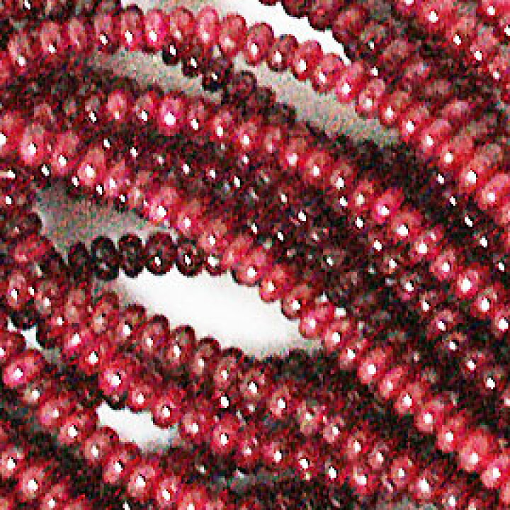 楽天市場】ルビー 【ロンデルビーズ】 約2x1-3x2mm 《1/4連 約10cm 