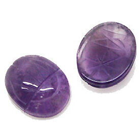 アメジスト 【天然石パーツ】 ルース彫刻パーツ いろいろなパーツ 約12x10mm 《1個》