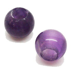 アメジスト 【天然石パーツ】 約13x11mm 穴径：約6mm 《1個》