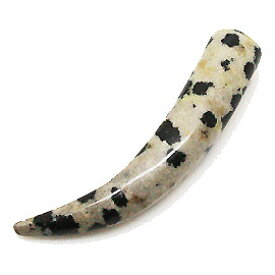 ダルメシアンジャスパー 【天然石パーツ】 角ツノパーツ いろいろなパーツ 約35-37x6-7mm 《1個》