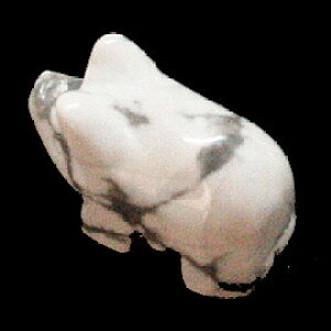 ハウライト 【天然石パーツ】 置物 パーツ 動物 約20x15x10mm 《1個》