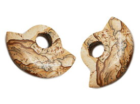 ピクチャージャスパー 【天然石パーツ】 モチーフパーツ いろいろなパーツ 約45x33x6mm 《1個》