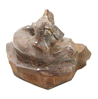 天然的石头蛋白石狗雕刻1分东西原矿石korekushompawasutonsupirichu