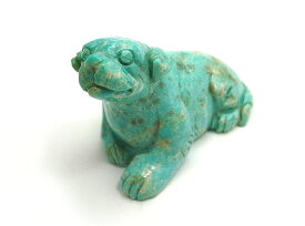 彫刻1点もの ターコイズ トルコ石 犬 いぬ ドッグ 天然石 原石 コレクション 置物 インテリア
