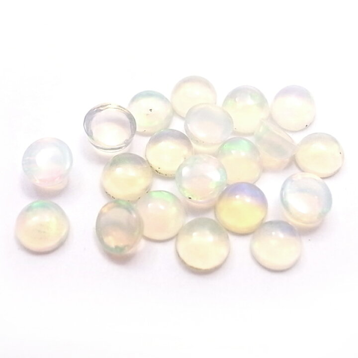 楽天市場】オパール 【ラウンドカボション】3mm ルース 《1個 
