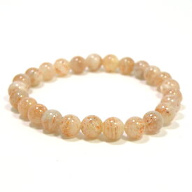 サンストーン 【1点もの ブレスレット】 約8mm 約16cm 天然石 パワーストーン