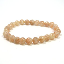 サンストーン 【1点もの ブレスレット】 約8mm 約17cm 天然石 パワーストーン