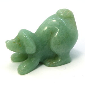 アベンチュリン/イヌいぬ犬/約49x27x34mm/1点もの彫刻