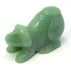 アベンチュリン/イヌいぬ犬/約49x26x32mm/1点もの彫刻