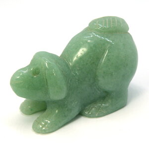 アベンチュリン/イヌいぬ犬/約49x27x32mm/1点もの彫刻