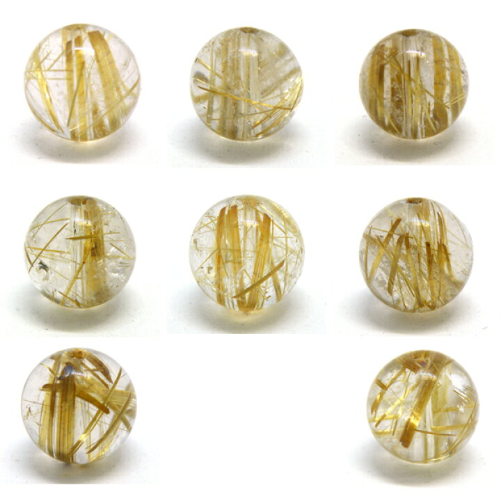 楽天市場】ルチルクォーツ 【丸玉ビーズ 数量限定】 約14mm 粒売り 